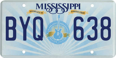 MS license plate BYQ638