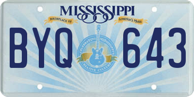 MS license plate BYQ643