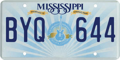 MS license plate BYQ644