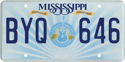 MS license plate BYQ646