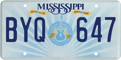 MS license plate BYQ647