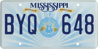 MS license plate BYQ648