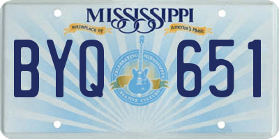 MS license plate BYQ651