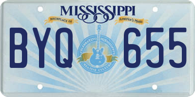 MS license plate BYQ655