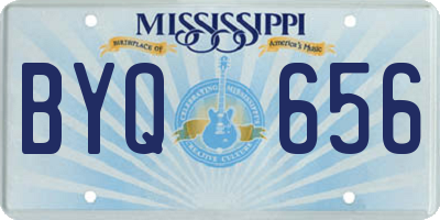 MS license plate BYQ656