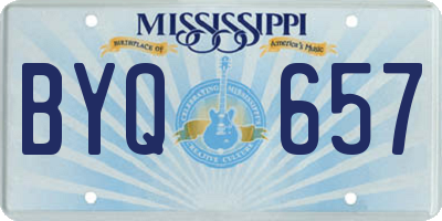 MS license plate BYQ657