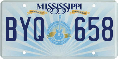 MS license plate BYQ658