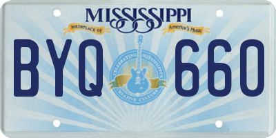 MS license plate BYQ660