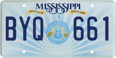 MS license plate BYQ661