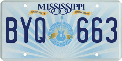 MS license plate BYQ663