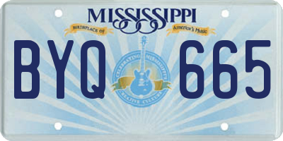 MS license plate BYQ665