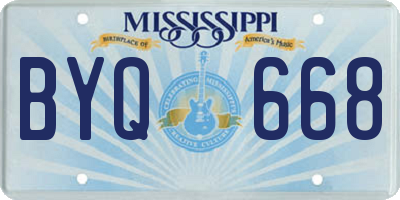 MS license plate BYQ668