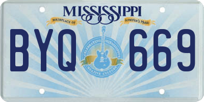 MS license plate BYQ669