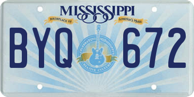 MS license plate BYQ672