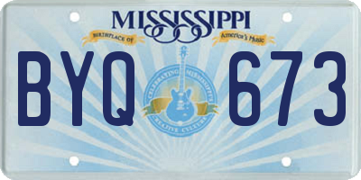 MS license plate BYQ673