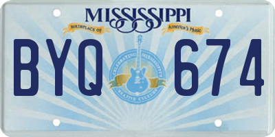 MS license plate BYQ674