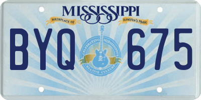 MS license plate BYQ675