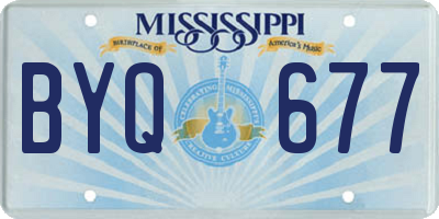 MS license plate BYQ677