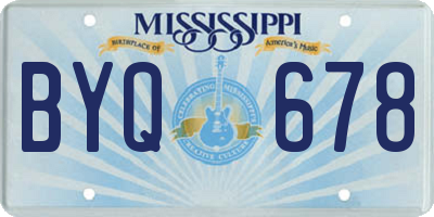 MS license plate BYQ678