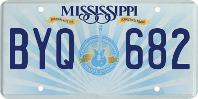 MS license plate BYQ682