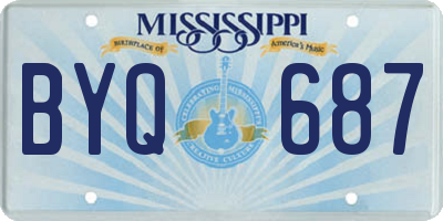 MS license plate BYQ687