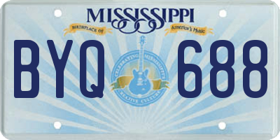 MS license plate BYQ688