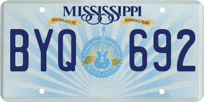 MS license plate BYQ692
