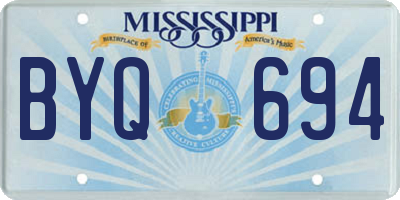 MS license plate BYQ694
