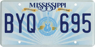 MS license plate BYQ695