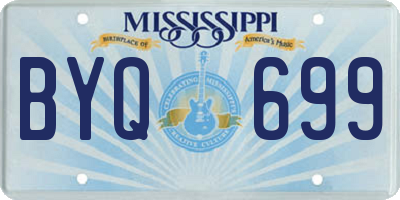 MS license plate BYQ699