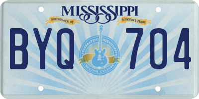 MS license plate BYQ704