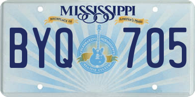 MS license plate BYQ705