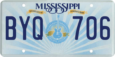 MS license plate BYQ706