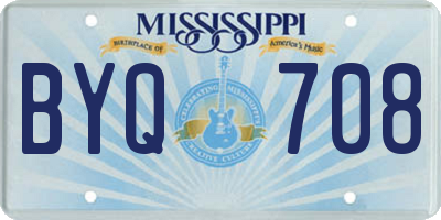 MS license plate BYQ708