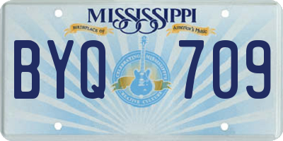 MS license plate BYQ709
