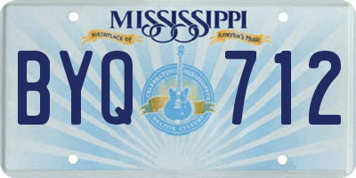 MS license plate BYQ712