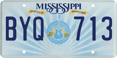 MS license plate BYQ713