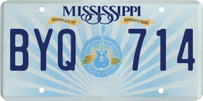 MS license plate BYQ714