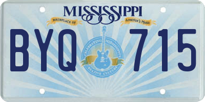 MS license plate BYQ715