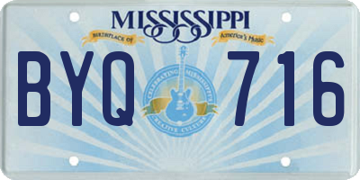 MS license plate BYQ716