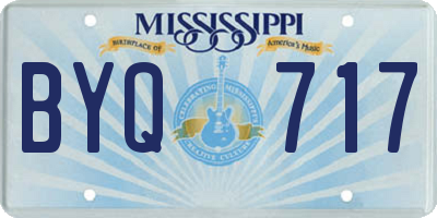 MS license plate BYQ717