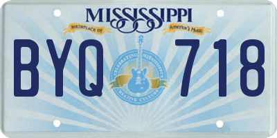 MS license plate BYQ718