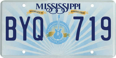 MS license plate BYQ719