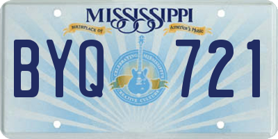MS license plate BYQ721