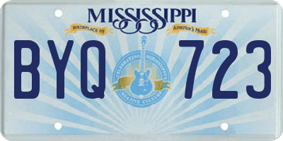 MS license plate BYQ723