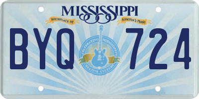 MS license plate BYQ724