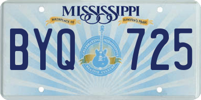 MS license plate BYQ725