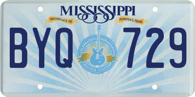 MS license plate BYQ729