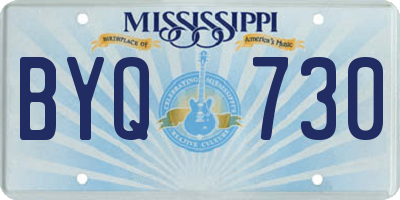 MS license plate BYQ730