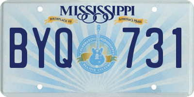 MS license plate BYQ731